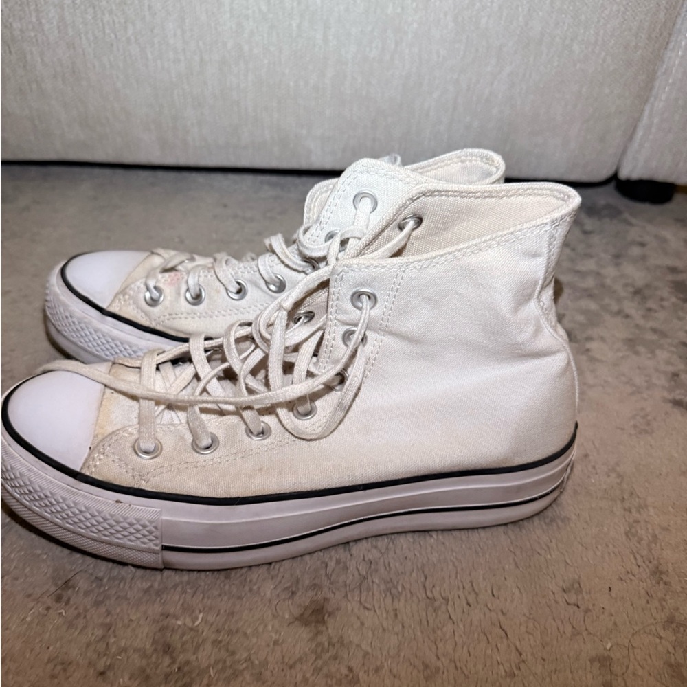 Converse White High-Top Sneakers